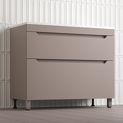 Style Line Тумба с раковиной Остин 100 тауп темный – фотография-4